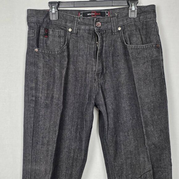 Southpole Men’s Straight Fit Jeans Gray Wash 34 - Picture 2 of 7